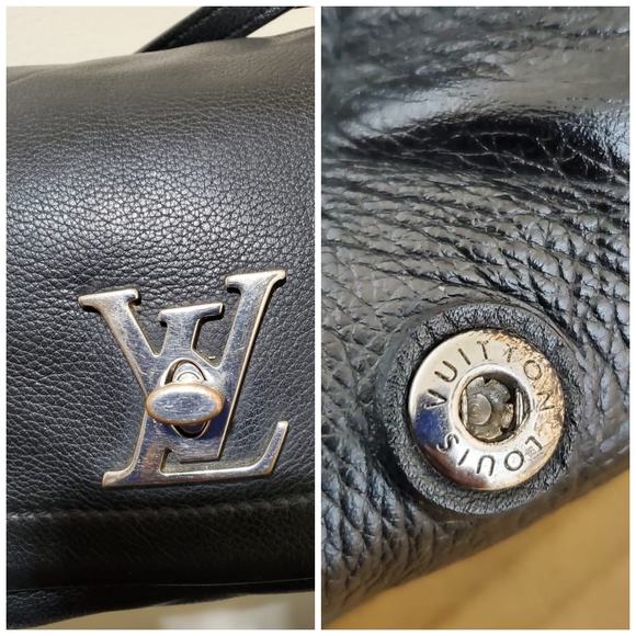LOUIS VUITTON Lockme BB Black Pebbled Leather Bag - Picture 9 of 12